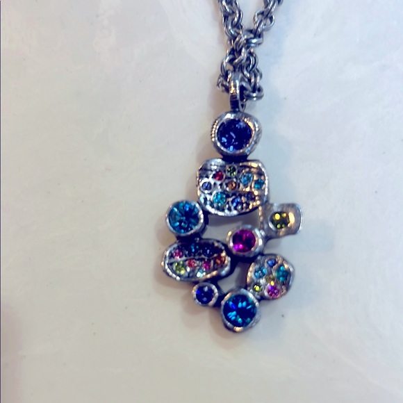 Multicolor Gemstone Pendant Necklace - Picture 1 of 4